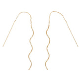 K18YG イエローゴールド キャッチレス スイング ピアス レディース 【中古】